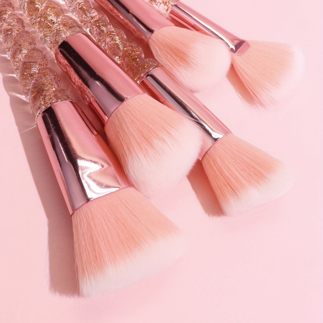 Pink Cosmetic Makeup Brushes Set For Beauty Lovers